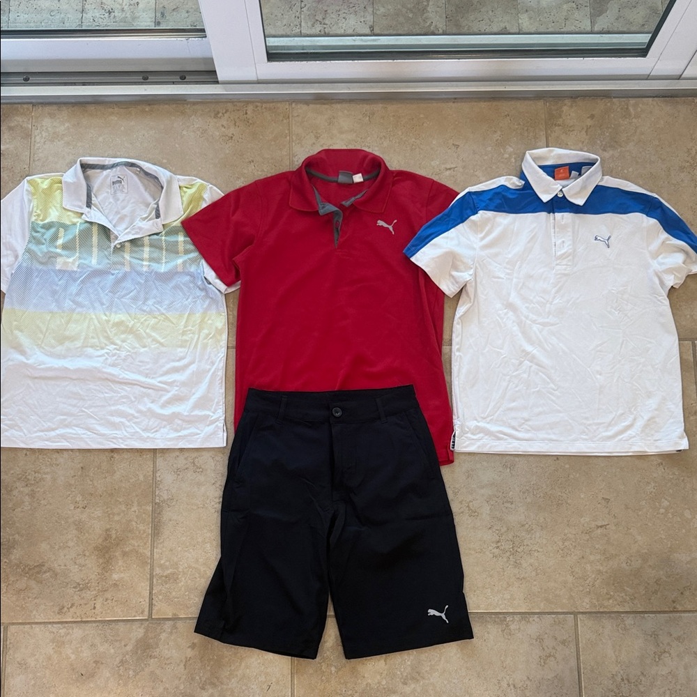 Boys Puma golf lot 4 items